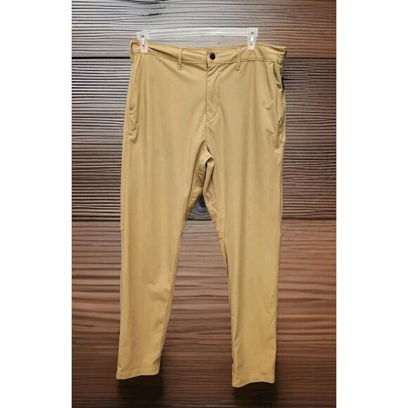American Eagle Active Flex Slim Fit 5 Pocket Tech Pants Men's Size 36 x 32 Beige - Picture 1 of 7